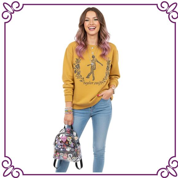 Taylor Swift Folklore The Still on That Tightrope Sweatshirt Gold Sz M - Picture 1 of 7